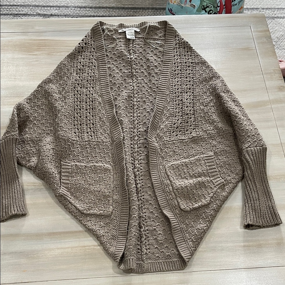 American Rag Taupe Knit Cardigan